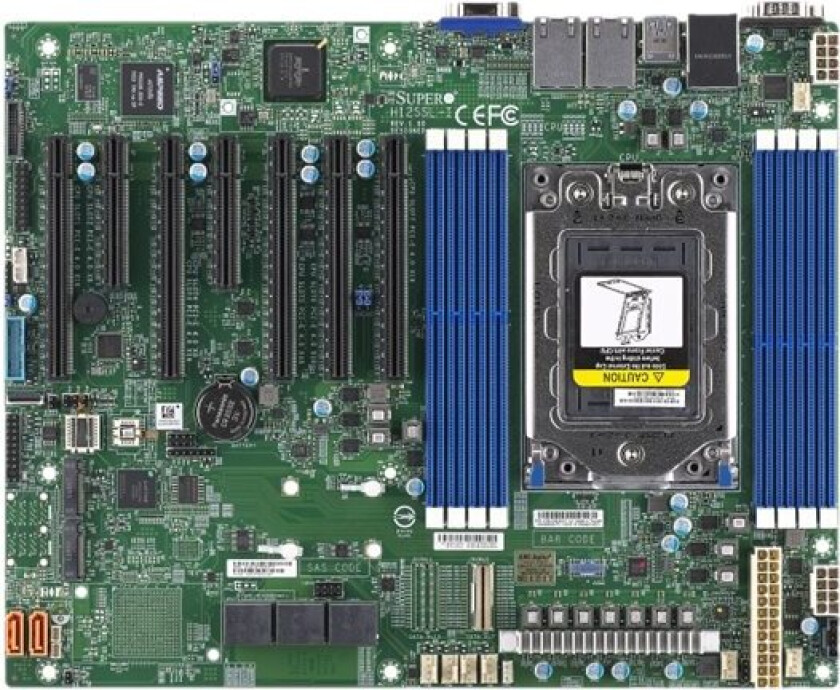 Supermicro H12ssl-I - Hovedkort - Atx - Socket Sp3 - Usb 3.0 - 2 X Gigabit Lan - Innbygd Grafikk