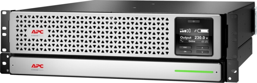 Apc Smart-Ups On-Line Li-Ion 1000Va - Ups (Rackmonterbar/Ekstern) - Ac 230 V - 900 Watt - 1000 Va - Rs-232, Usb - Utgangskontakter: 8 - Svart
