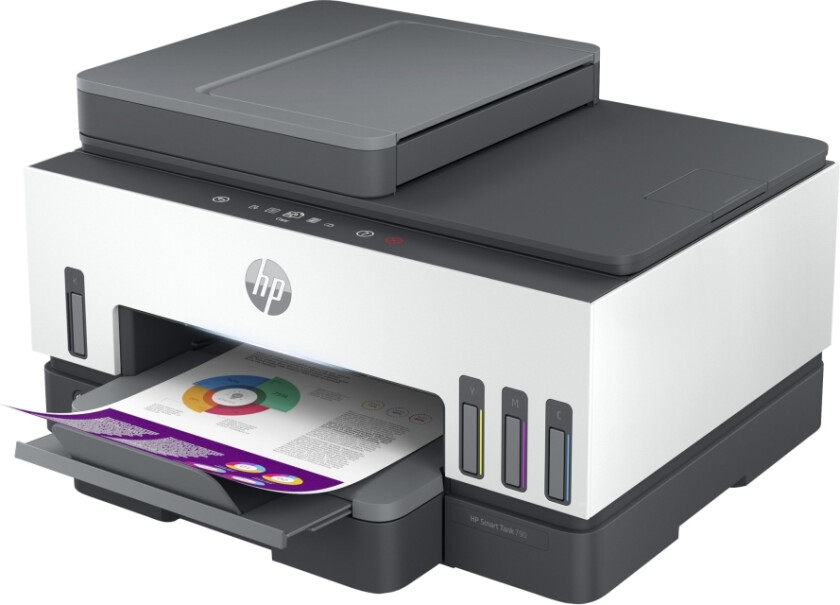 Hp Smart Tank 790 All-In-One - Multifunksjonsskriver - Farge - Ink-Jet - Påfyllbar - Letter A (216 X 279 Mm)/A4 (210 X 297 Mm) (Original) - A4/Legal