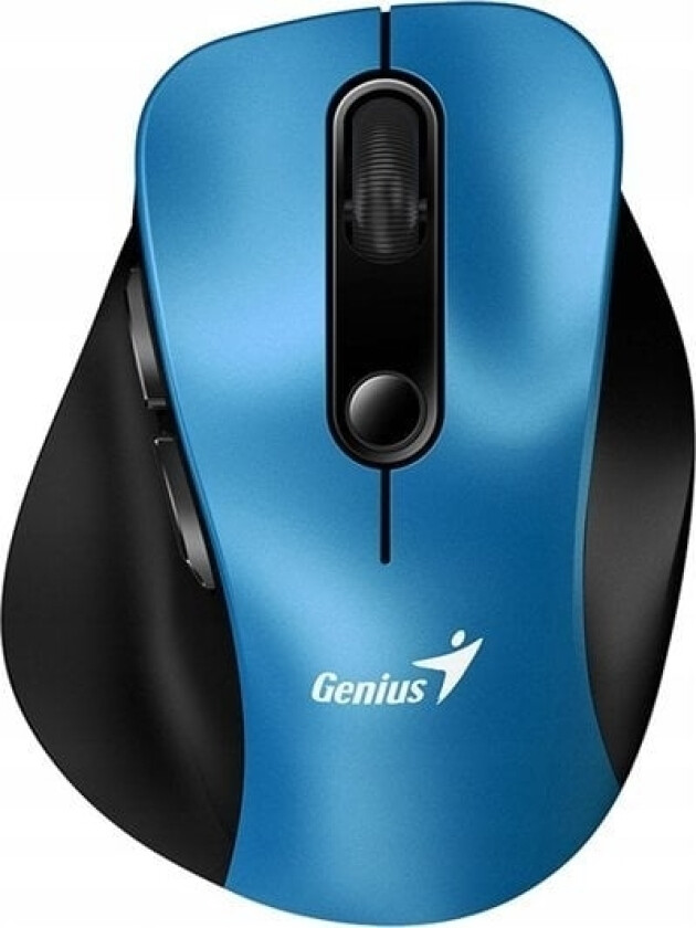 Mus Ergo 9000S Mini Trådløs Mus Blå Silent Click Bluetooth 5.0 + 2.4Ghz