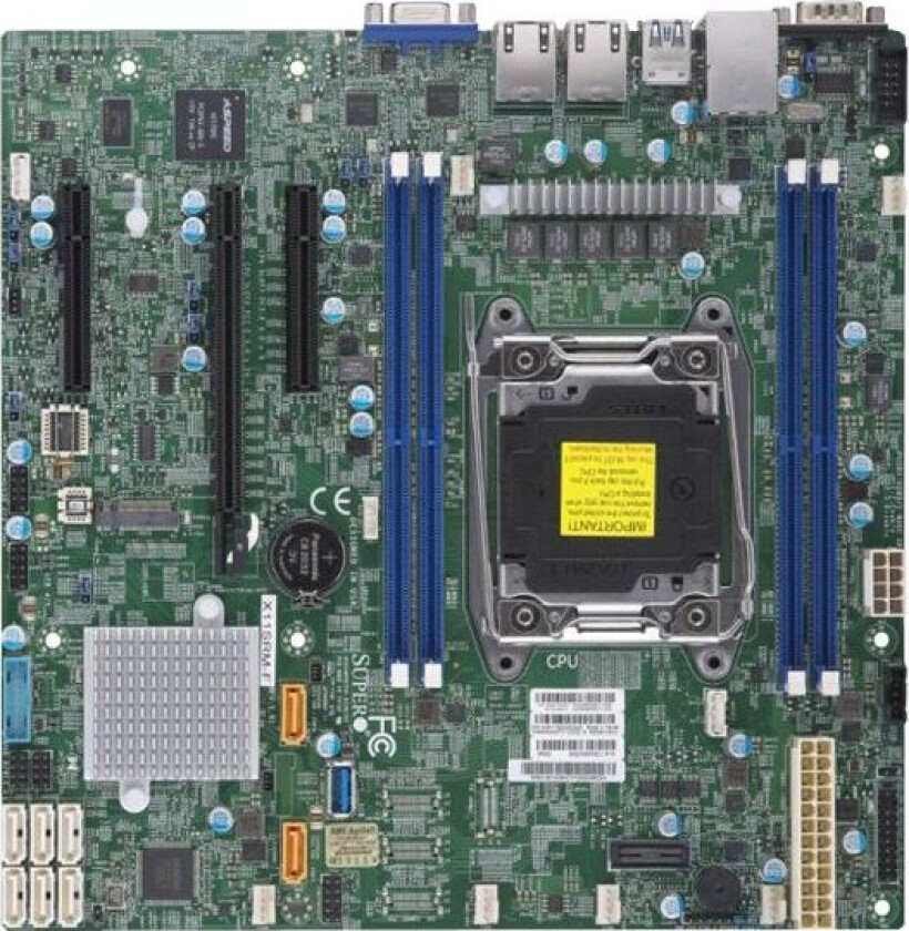 Supermicro X11srm-F - Hovedkort - Micro Atx - Lga2066 Socket - C422 Chipset - Usb 3.0 - 2 X Gigabit Lan - Innbygd Grafikk