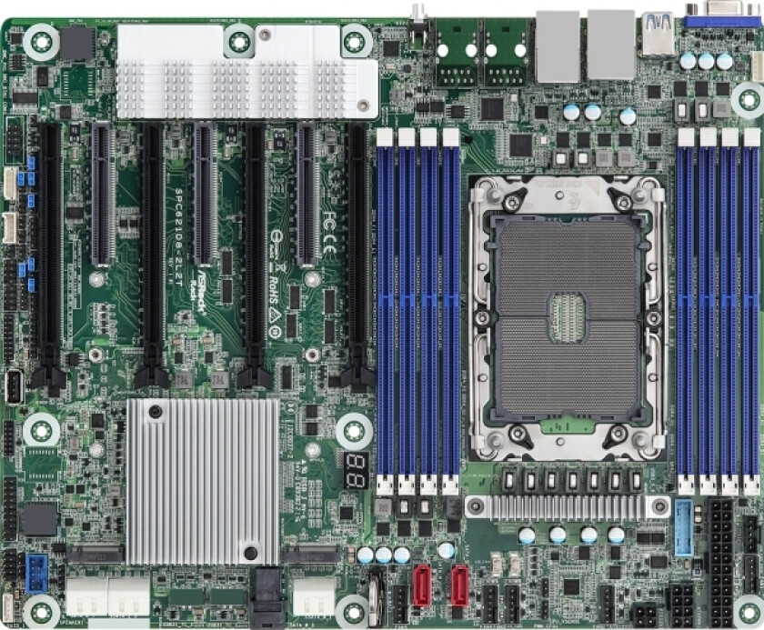 Asrock Rack Spc621d8 - Hovedkort - Atx - Socket P+ - C621a Chipset - Usb 3.2 Gen 1 - 2 X Gigabit Lan - Innbygd Grafikk