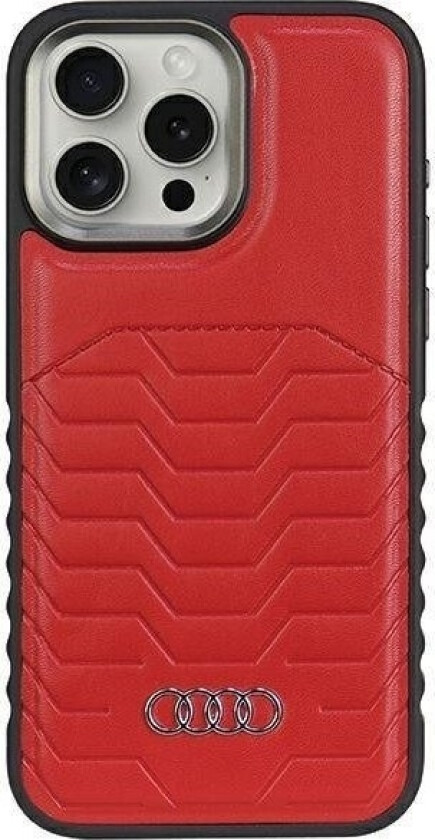 Audi Audi Synthetic Leather Magsafe Iphone 14 Pro Max 6.7" Czerwony/Red Hardcase Au-Tpupcmip14pm-Gt/D3-Rd