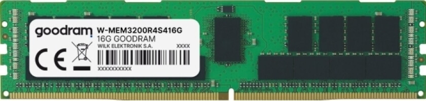 Goodram 16Gb (1X16gb) 3200Mhz Ddr4 Reg Ecc Cl22 1,2V Serverminne