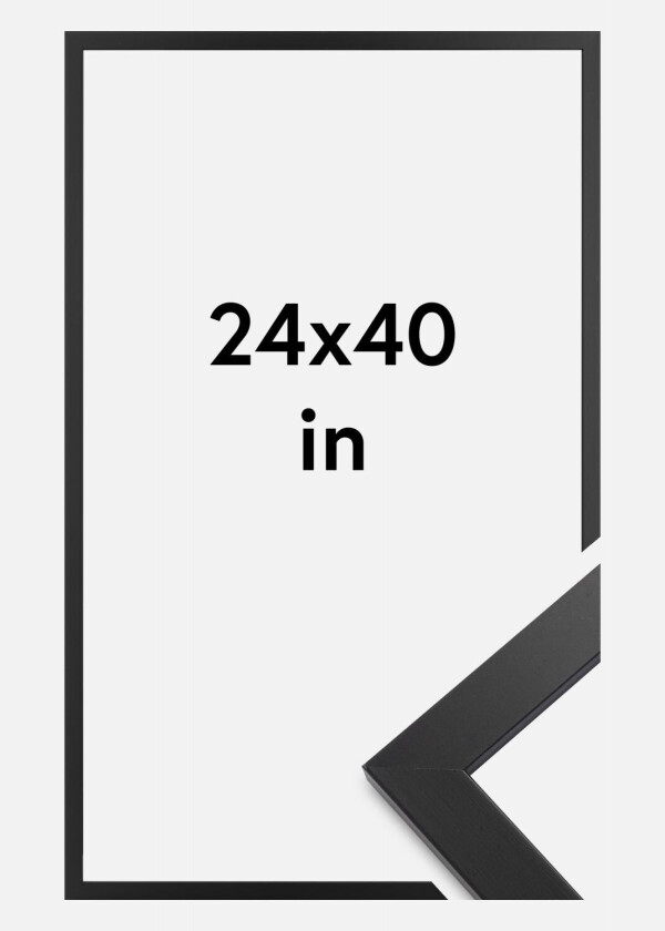 Ramme Black Wood Akrylglass 24x40 Inches (60,96x101,6 Cm)