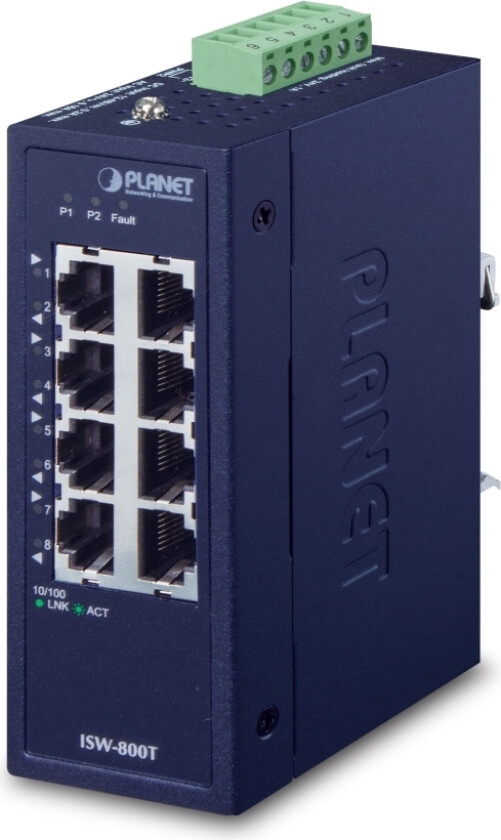 Planet Isw-800T, Uhåndtert, L2, Fast Ethernet (10/100), Full Tosidig, Kan Monteres På Vegg