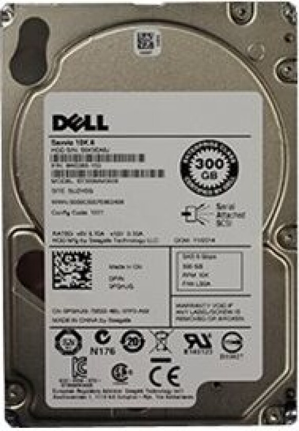 Non Assembled - Harddisk - 300 Gb - Intern - 2.5" - Sas 6Gb/S - 10000 Rpm - Oppusset - For Poweredge C6220, Fc630, Fd332, M820, R220, R320, T320