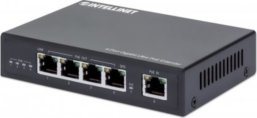 Intellinet 561617, Sender, 100 M, 10000 Mbit/S, Cat5e, 10,100,1000 Mbit/S, Full