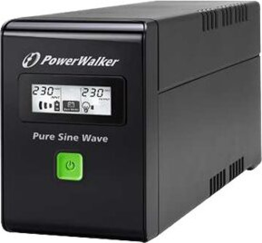 Powerwalker Vi 600 Sw - Ups - Ac 220/230/240 V - 360 Watt - 600 Va - 7 Ah - Usb - Utgangskontakter: 3 - Svart