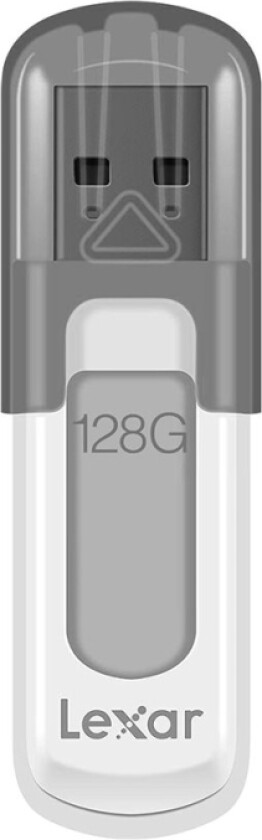 Lexar Jumpdrive V100 - Usb-Flashstasjon - 128 Gb - Usb 3.0 - Grå