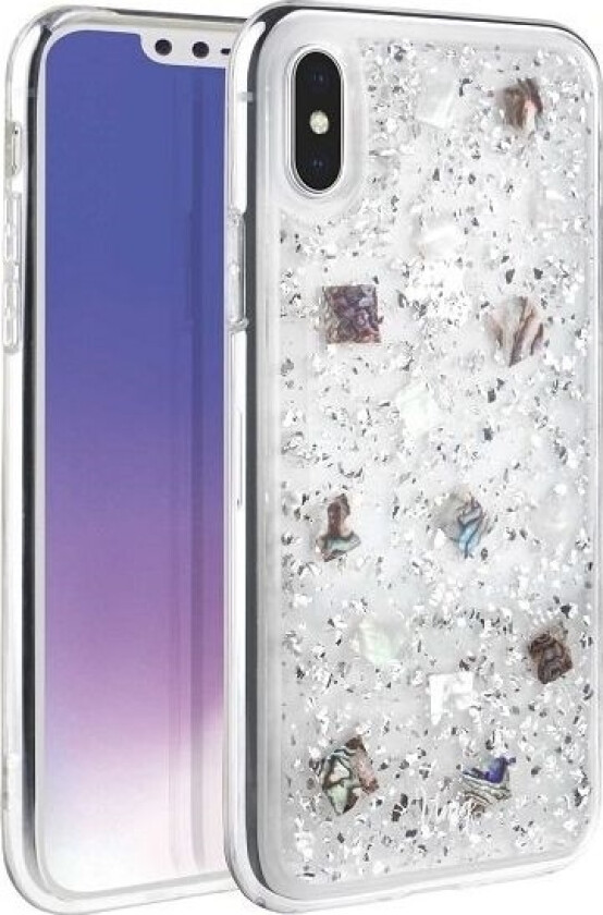 Deksel Uniq Uniq Etui Lumence Clear Iphone Xs Max Sølv/Perivwinkle Sølv