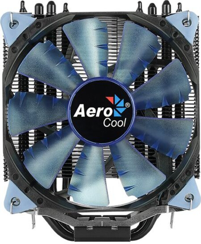 Aerocool Verkho 4 Dark - Prosessorkjøler - (For: Lga775, Am2, Am2+, Am3, Am3+, Lga2011, Fm1, Fm2, Am4, Lga2066, Lga1200, Lga1700, Am5, Lga115x Socket