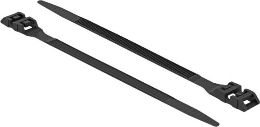 Delock Cable Tie With Double Locking - Kabelfestebånd - 19 Cm - Svart