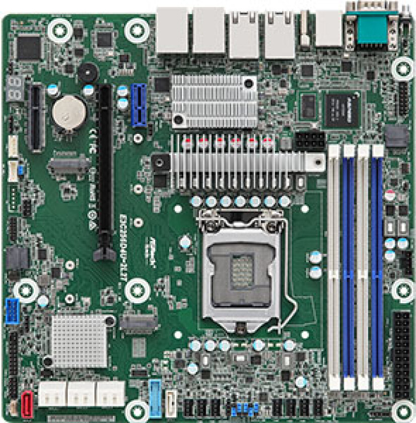 Asrock Rack E3c256d4u-2L2t - Hovedkort - Micro Atx - Lga1200-Sokkel - C256 Chipset - Usb 3.2 Gen 1 - 2 X 10 Gigabit Lan, 2 X Gigabit Lan - Innbygd Gr
