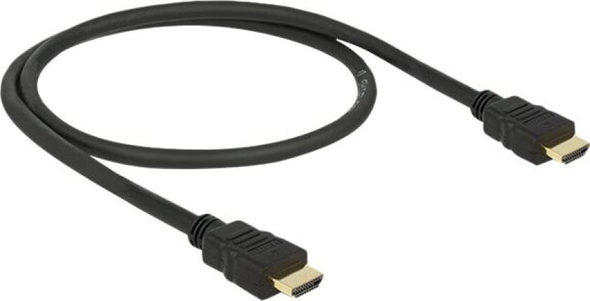 Delock - Hdmi-Kabel Med Ethernet - Hdmi Hann Til Hdmi Hann - 50 Cm - Svart - 4K-Støtte