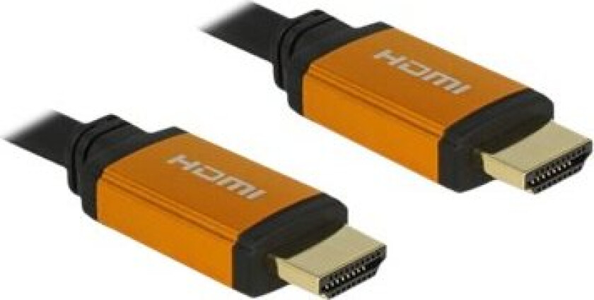 Delock - Hdmi-Kabel - Hdmi Hann Til Hdmi Hann - 1.5 M - Trippel Beskyttelse - Svart, Gull - 8K-Støtte