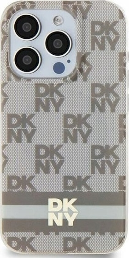 Dkny Dkny Dkhmn61hcptse Iphone 11 / Xr 6.1" Beowy/Beige Hardcase Iml Checkered Mono Pattern & Printed Stripes Magsafe