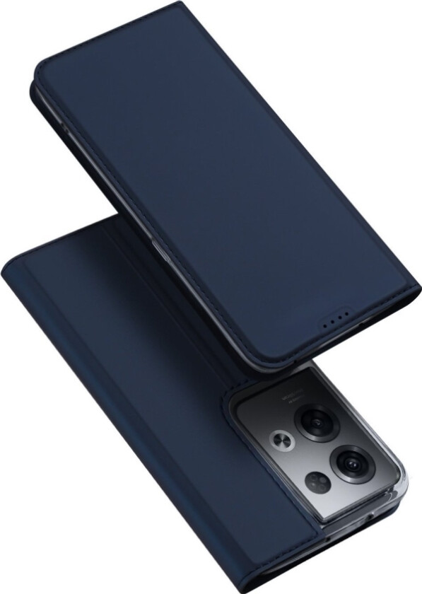 Skin Pro-Deksel Oppo Reno 8 Pro-Deksel Med Klaff Kort Lommebokstativ Blå