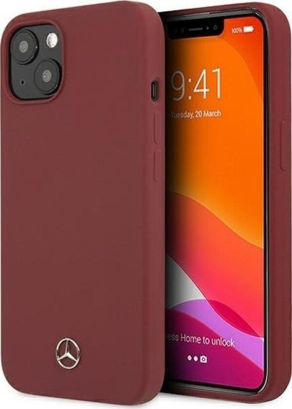Deksel Mercedes Mehcp13msilre Iphone 13 6.1" Rød/Rød Hard Silikonlinje