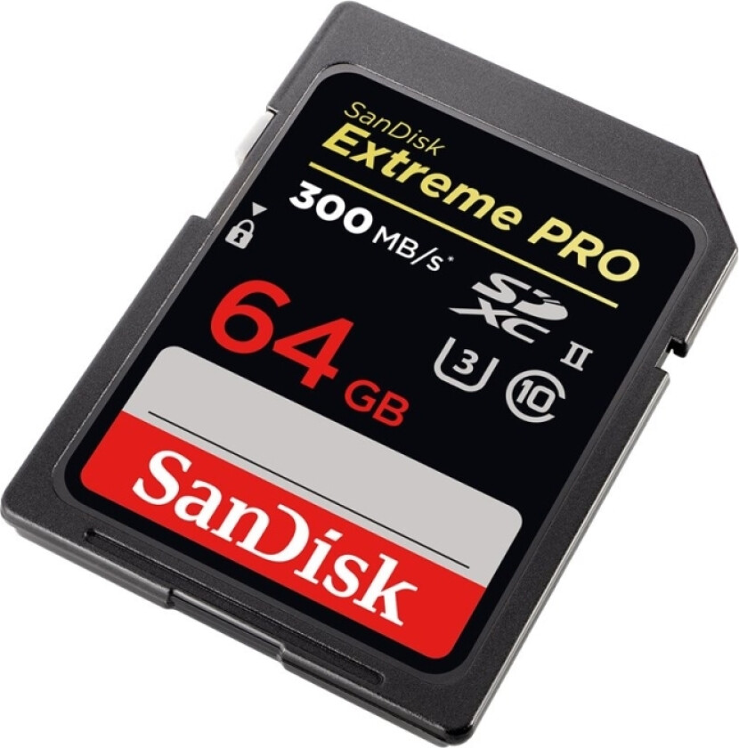 Sandisk Extreme Pro - Flashminnekort - 64 Gb - Uhs-Ii U3 / Class10 - 1733X/2000X - Sdxc Uhs-Ii