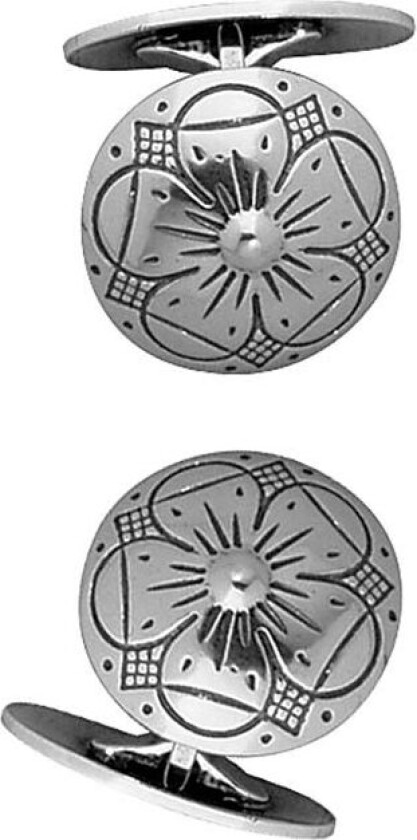 Mansjettknapper i 830 oksidert sølv