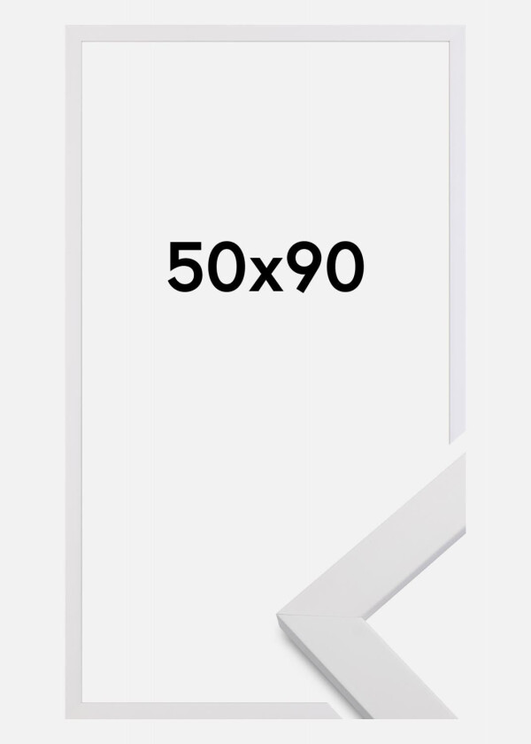 Ramme White Wood Akrylglass 50x90 Cm