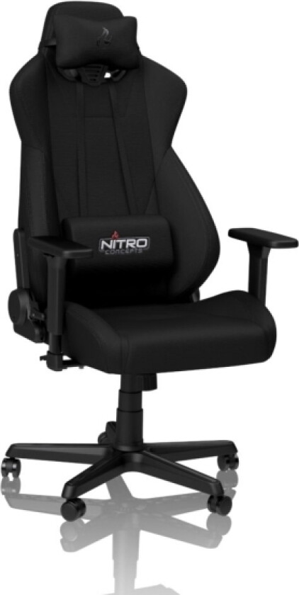 S300, Pc-Gamingstol, 135 Kg, Nylon, Sort, Rustfritt Stål, Sort