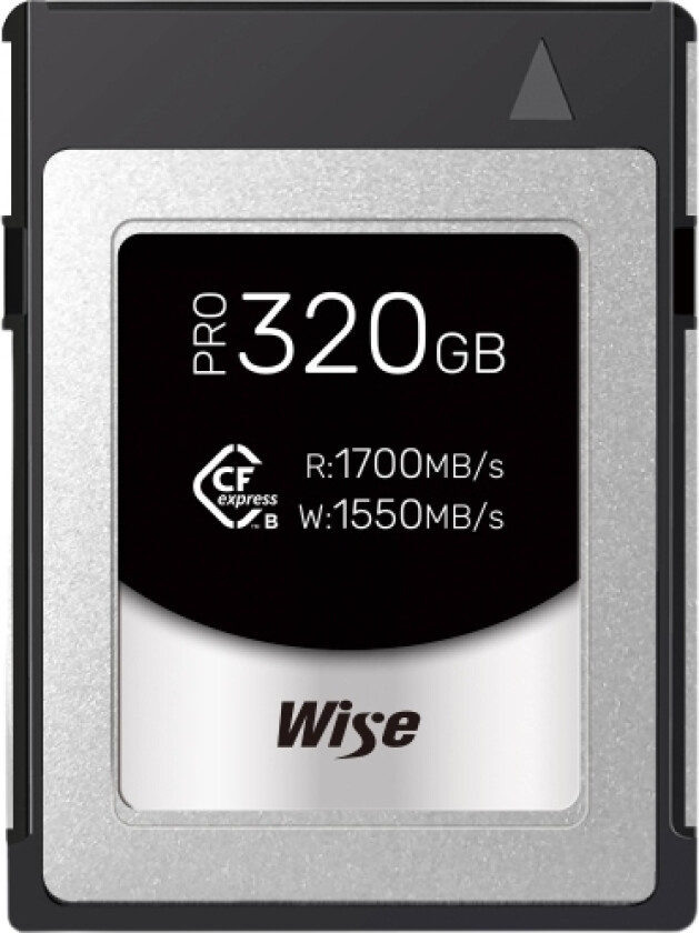 Cfx-B320p, 320 Gb, Cfexpress, 1700 Mb/S, 1550 Mb/S, Sjokkresistent, Vanntett, Sort, Sølv