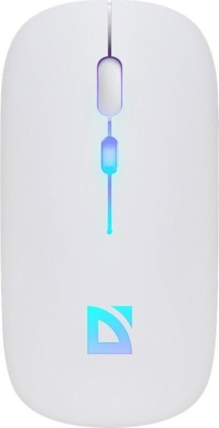 Mus Touch Mm-997 Trådløs Mus Optisk 1600Dpi 2,4 Ghz + Bluetooth Hvit Rgb Batteri Klikkfri Lydløs