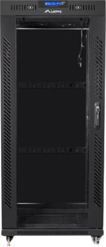 Lanberg - Rack Skap - Med 2 Kjølevifter, Display - Svart, Ral 9004 - 27U - 19"