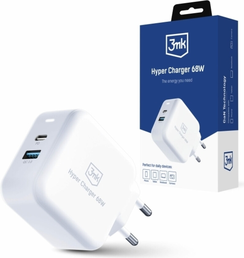 3Mk Hyperlader 68W 1Xusb+1Xusb-C Gan Pd+Qc Nettlader