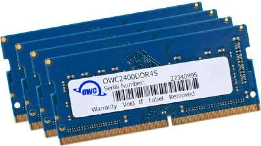 Owc Owc2400ddr4s32s, 32 Gb, 4 X 8 Gb, Ddr4, 2400 Mhz, 260-Pin So-Dimm, Blå, Grønn