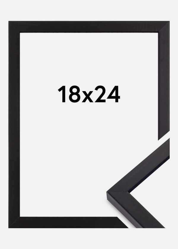 Ramme Torrance Matt Antirefleksglass Svart 18x24 Cm