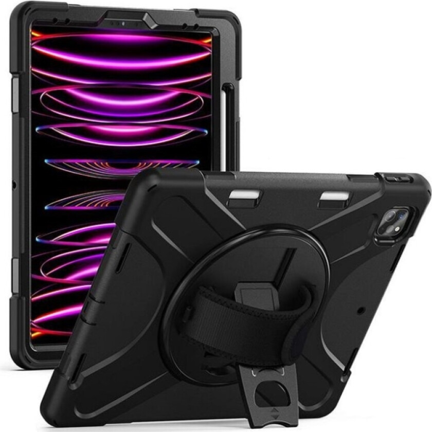 Estuff Austin - Baksidedeksel For Nettbrett - Silikon - Svart - For Apple 12.9-Inch Ipad Pro (3. Generasjon, 4. Generasjon, 5. Generasjon, 6. Generas