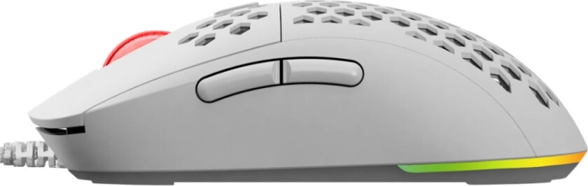 Savio Hex-R - Mus - Kablet - Usb - Hvit - Hengeboks