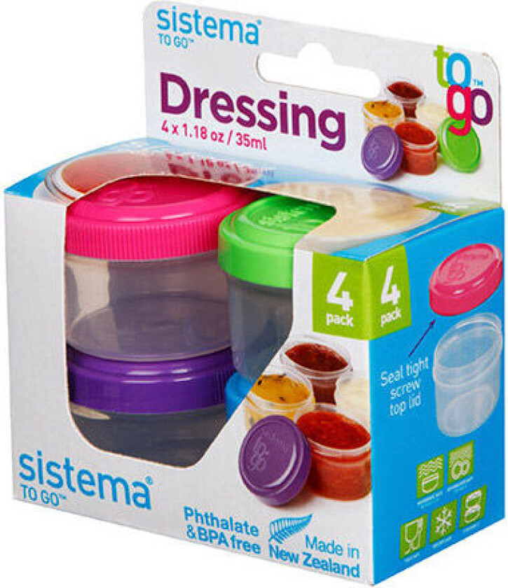 Dressing To Go Matboks - 4 Stk - 35 ml