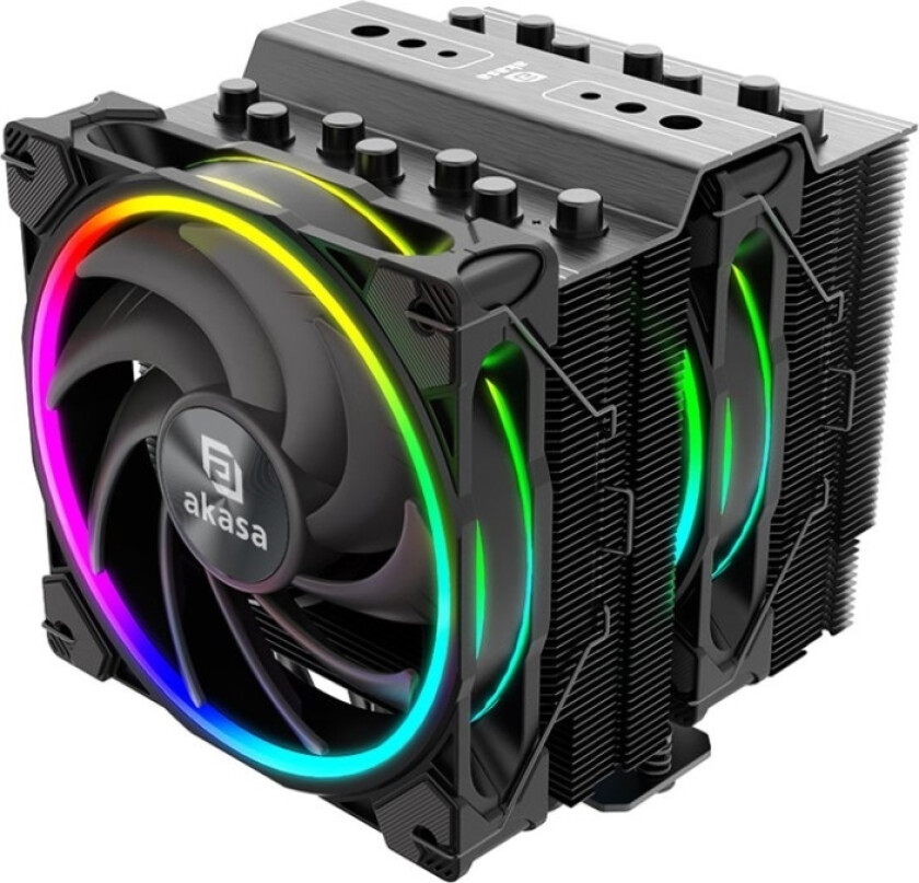 Akasa Soho H7 - Prosessorkjøler - (For: Lga1156, Lga1155, Lga2011, Lga1150, Lga1151, Am4, Lga2066, Lga1200, Lga1700, Am5) - Aluminium Og Kobber - 120