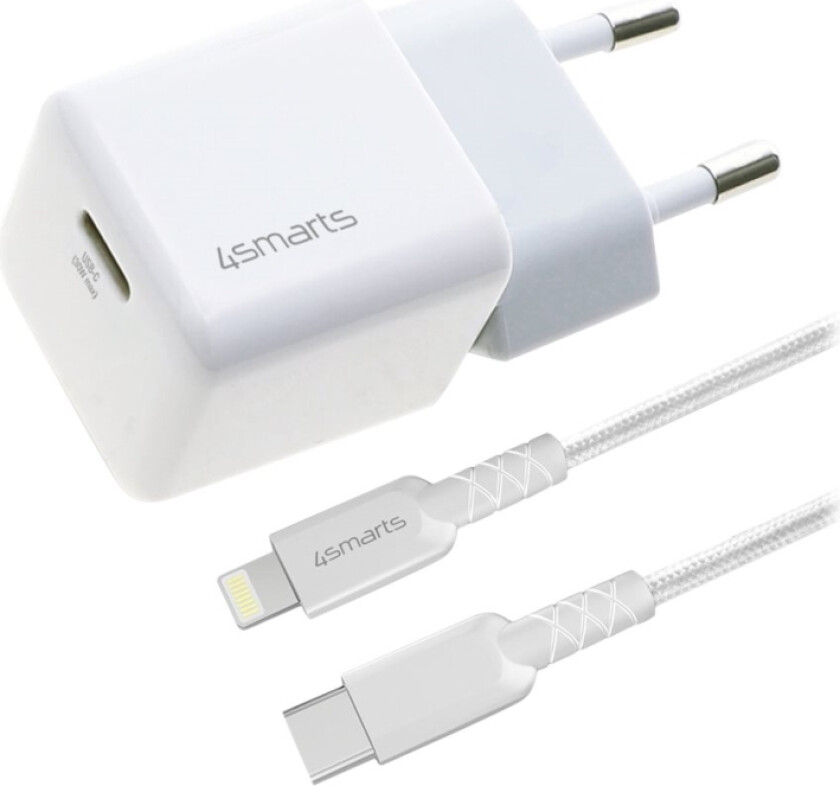 4Smarts Voltplug Mini - Strømadapter - Gan - 30 Watt - 3 A - Huawei Fast Charge, Pd, Pd 2.0, Pd 3.0, Qc 2.0, Qc 3.0, Afc, Bc 1.2, Apple 2.4A (24 Pin