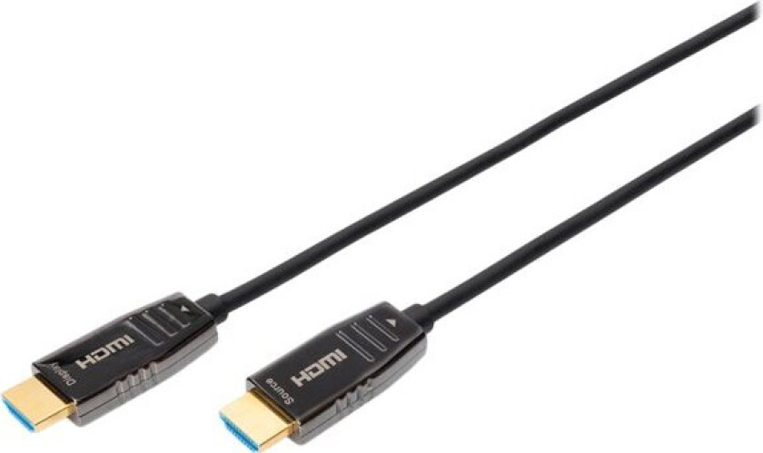 Aoc - Hdmi-Kabel Med Ethernet - Hdmi Plugg Til Hdmi Plugg - 30 M - Skjermet Hybrid Kobber/Fiber-Optikk - Svart - Aktiv Optisk Hybridkabel, 8K