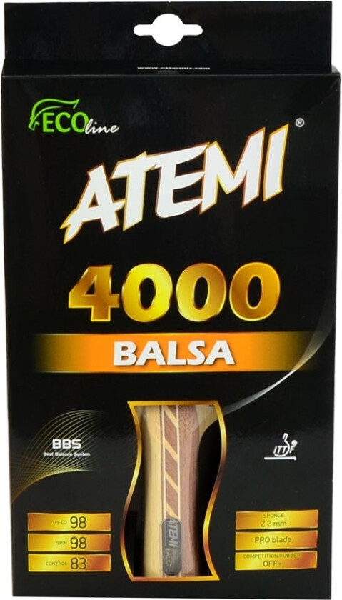 4000 Balsa Konkav Bordtennisracket (17204)