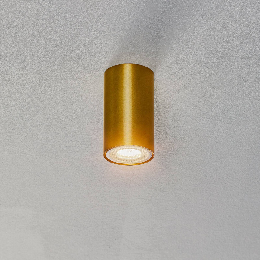 Downlight Eye S i sylinderform, messing