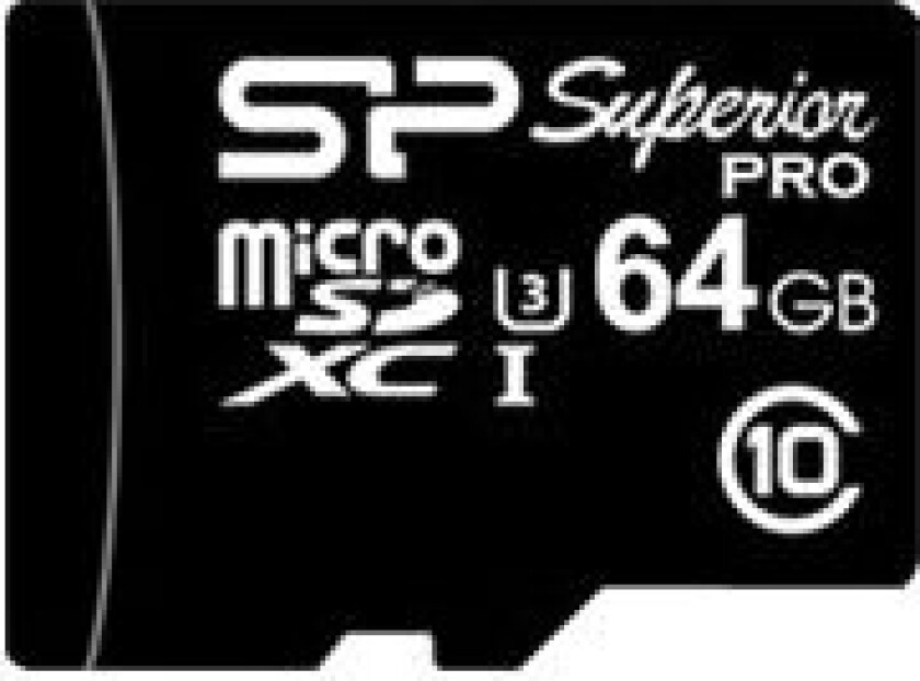 Superior Pro - Flashminnekort (Microsdxc Til Sd-Adapter Inkludert) - 64 Gb - Uhs Class 3 / Class10 - Microsdxc Uhs-I