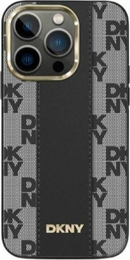 Dkny Dkhmp14lpcpvslk Iphone 14 Pro 6.1" Black/Black Hardcase Leather Checkered Mono Pattern Magsafe