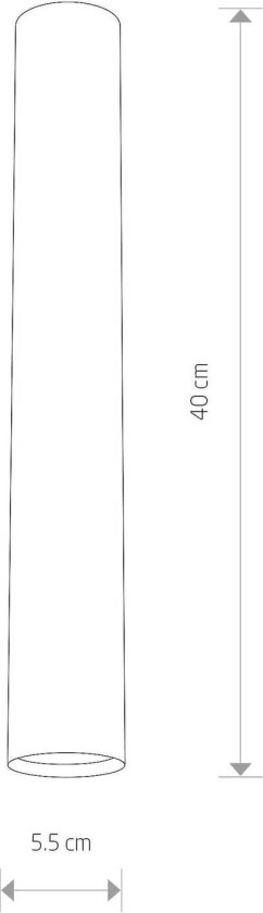 Øye takspotlight, høyde 40 cm, messing