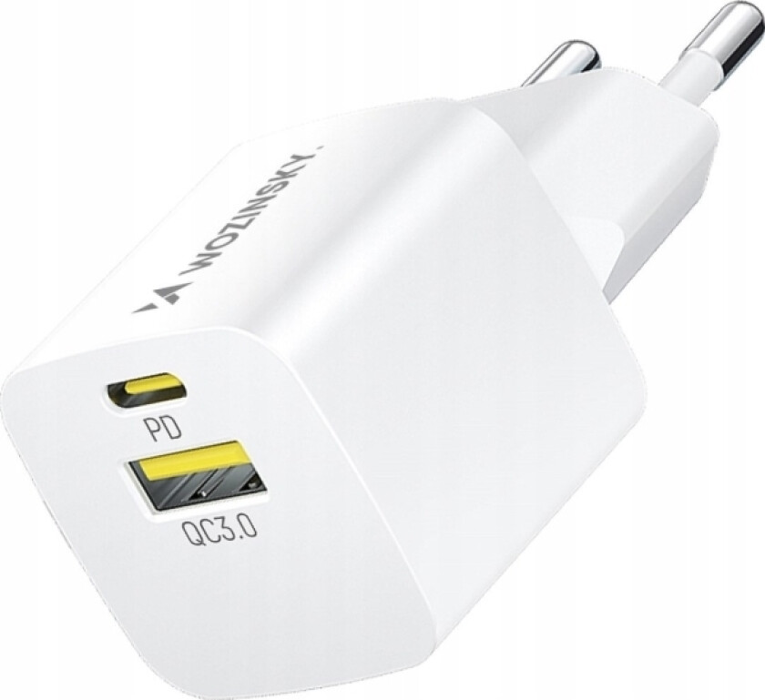 Wwceac Gan Usb-A Usb-C 33W Vegglader - Hvit