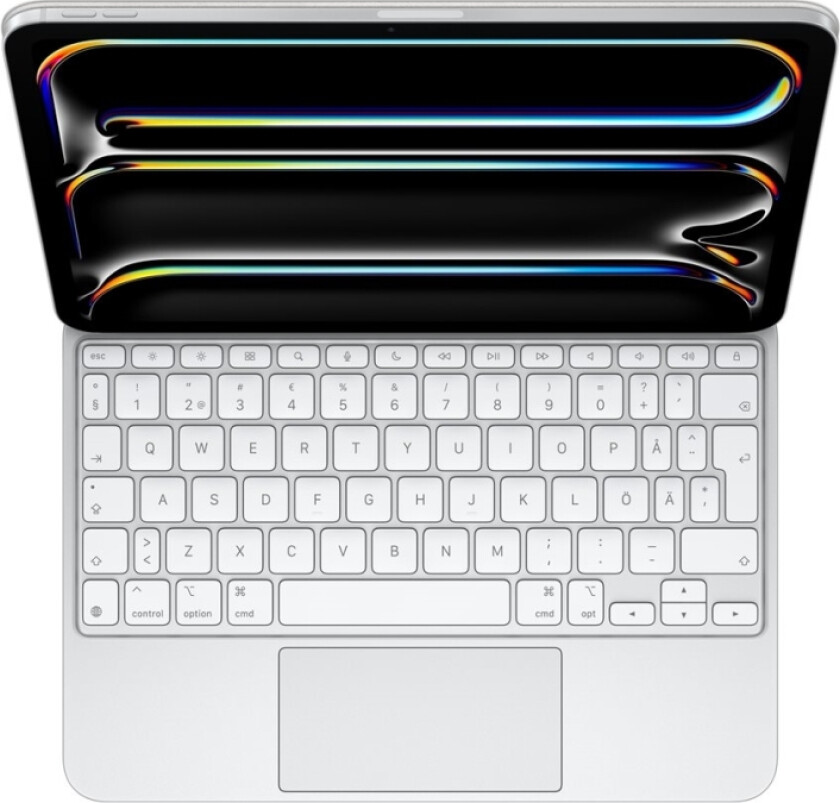 Magic Keyboard - Tastatur Og Folioveske - Med Styrepute - Bakbelysning - Smart Connector - Svensk - Hvit
