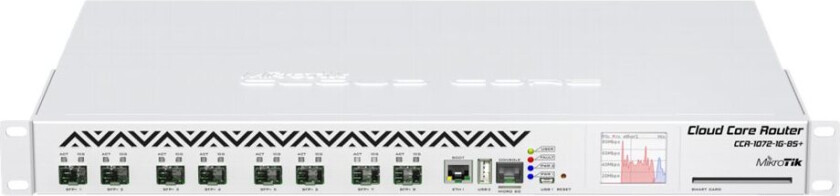 Mikrotik Cloud Core Router Ccr1072-1G-8S+ - Ruter 10Gbe - Rackmonterbar