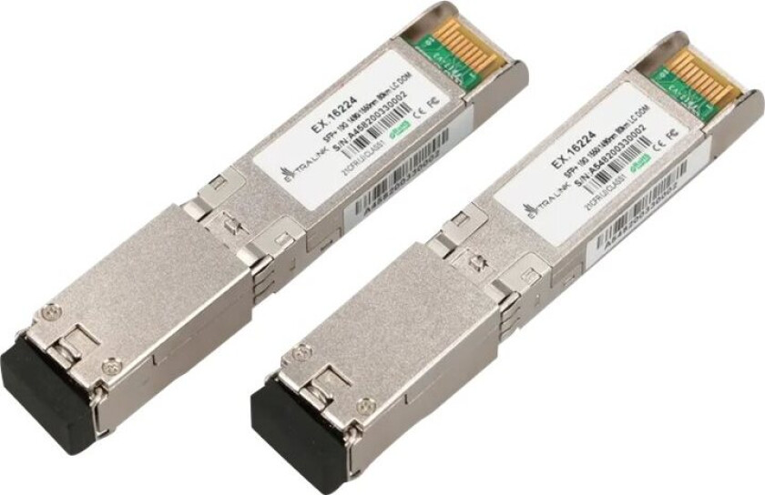 Extralink - Sfp+ Transceivermodul - Wdm - Lc-Enkeltmodus - Opp Til 80 Km - 1490 Nm / 1550 Nm (En Pakke 2)