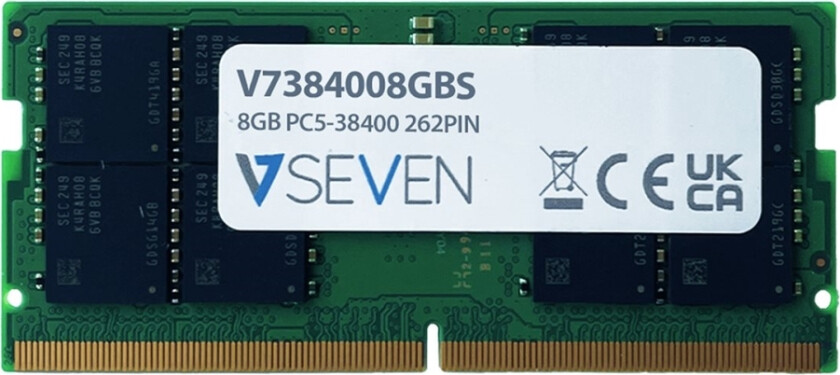 - Ddr5 - Modul - 8 Gb - So Dimm 262-Pin - 4800 Mhz / Pc5-38400 - Cl40 - Ikke-Bufret - Ikke-Ecc