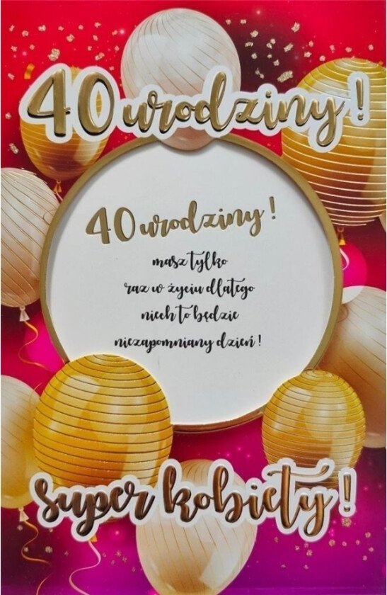 Bursdagskort 40 6K - 024